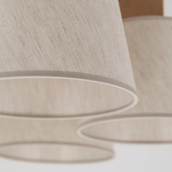 Brilagi - Plafoniera LATTE SABIA 5xE27/15W/230V pino/crema