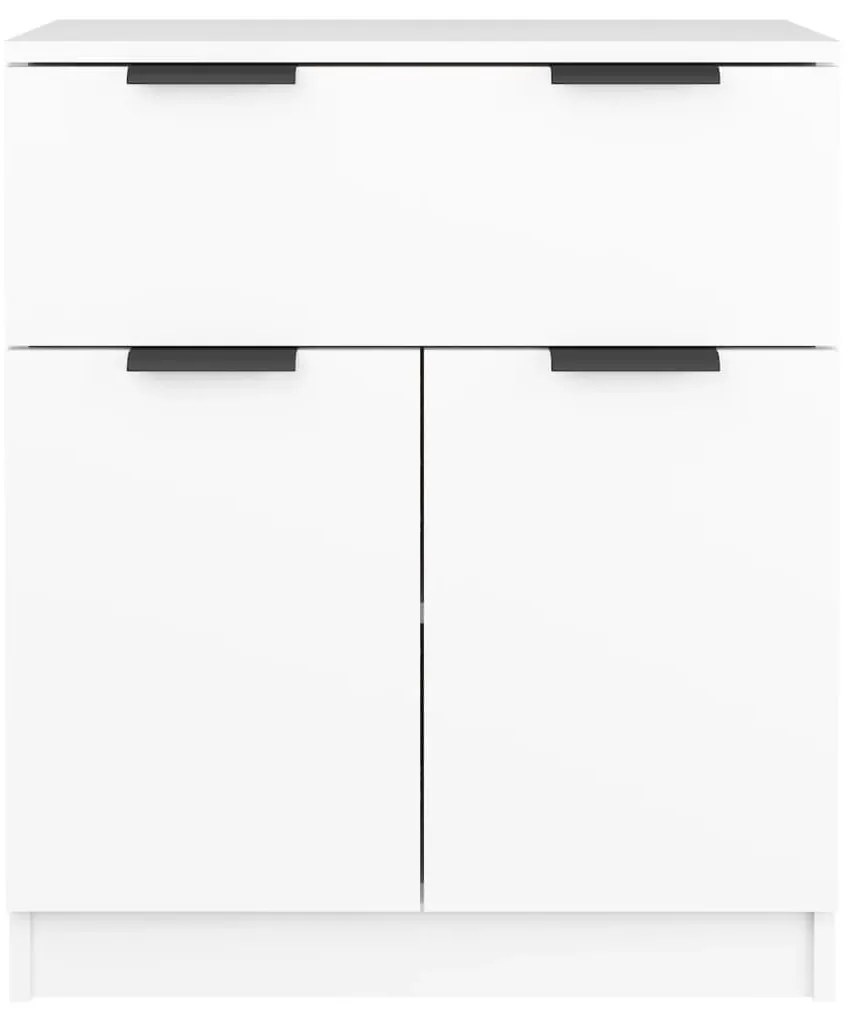 Credenza bianca 60x30x70 cm in legno multistrato