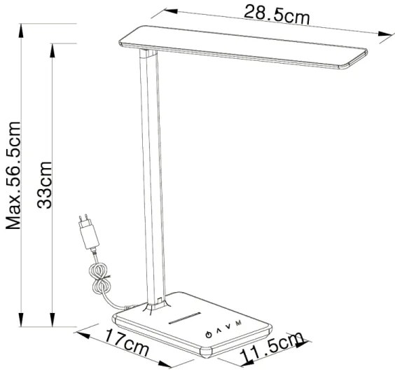 Globo 58400W - Lampada da tavolo a LED dimmerabile BULLA LED/5W/230V