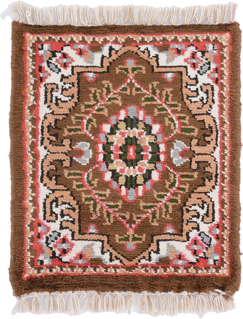 Agra Tappeto orientale 30x30 (Indian) Annodato A Mano