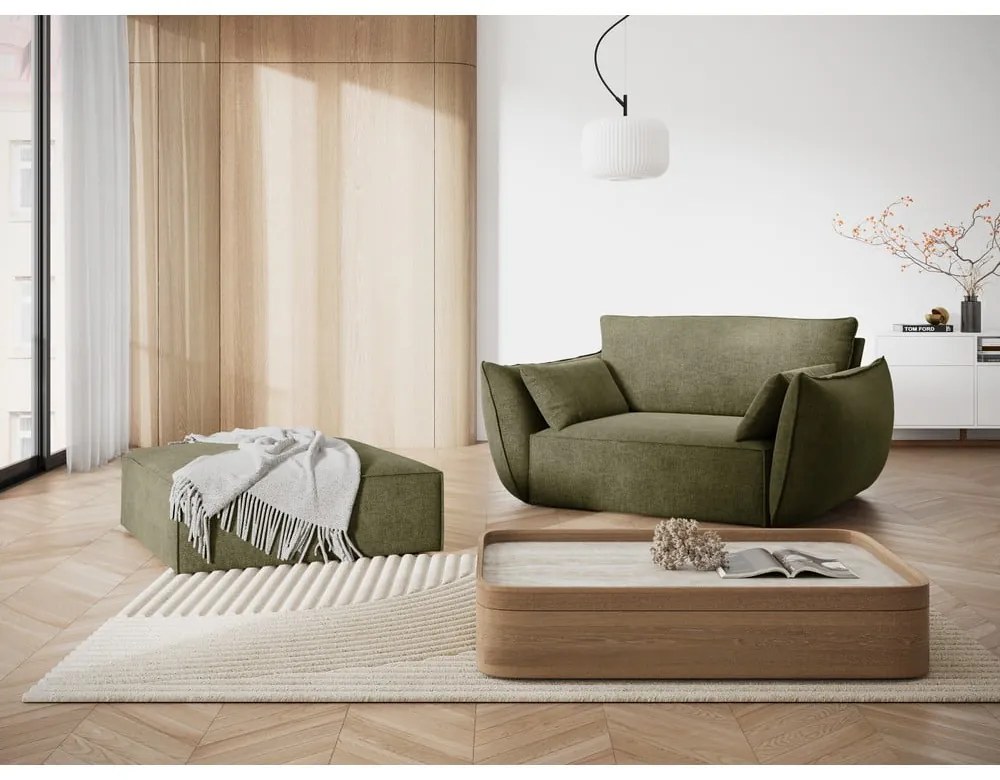 Poggiapiedi verde Vanda - Mazzini Sofas