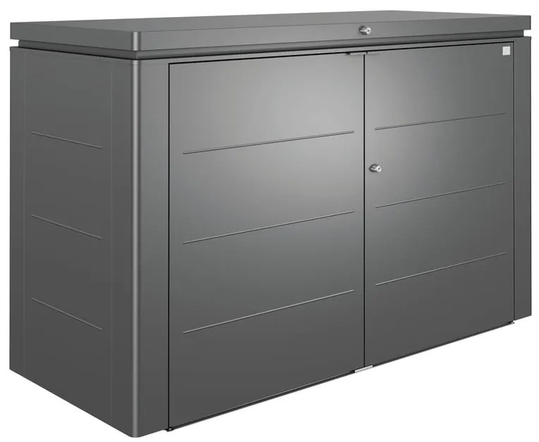 Baule BIOHORT HIGHBOARD 200 in acciaio grigio scuro L 200 x H 127 x P 84 cm