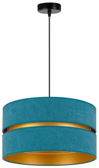 Duolla - Lampadario a sospensione con filo DUO 1xE27/15W/230V diametro 40 cm turchese/oro