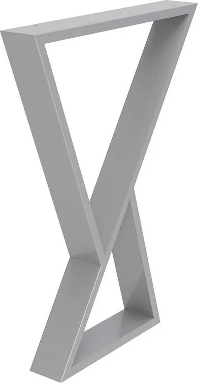 Gamba per mobili STEELMI Federica in acciaio argentato satinato L 58 x P 8 x H 71 cm