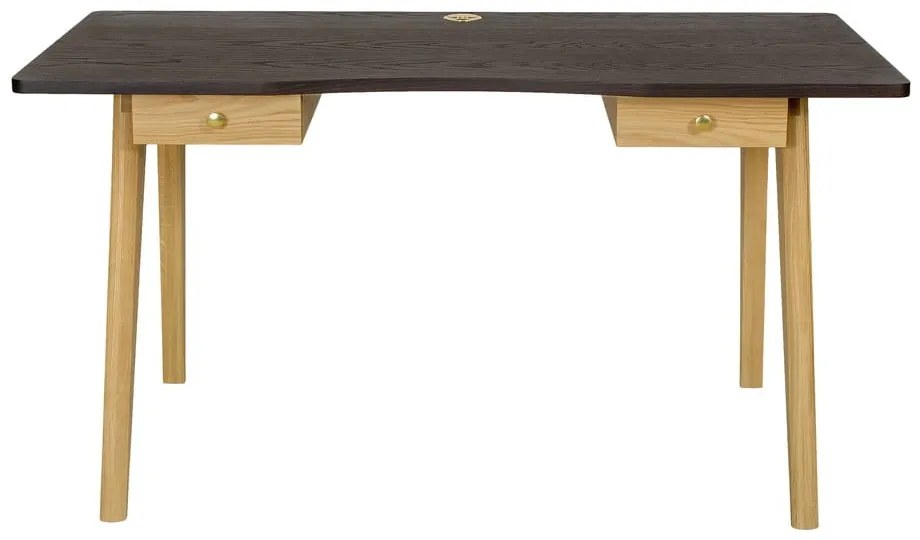 Scrivania con effetto rovere 70x140 cm Nice – Woodman