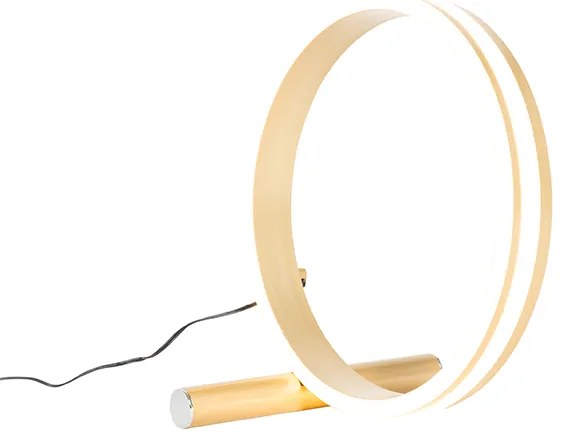 Lampada da tavolo di design in ottone con LED dimmerabile a 3 livelli - Navara