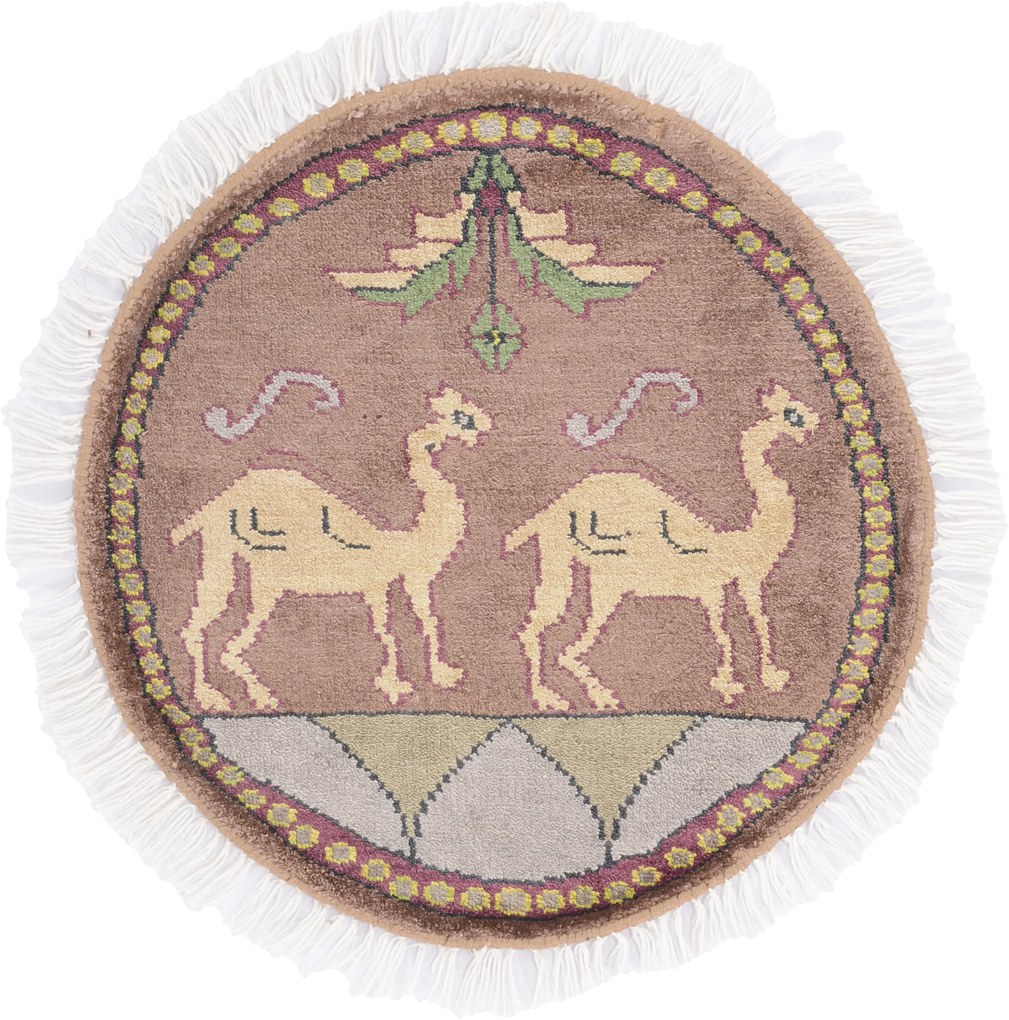 Agra Tappeto orientale 50x50 (Indian) Annodato A Mano