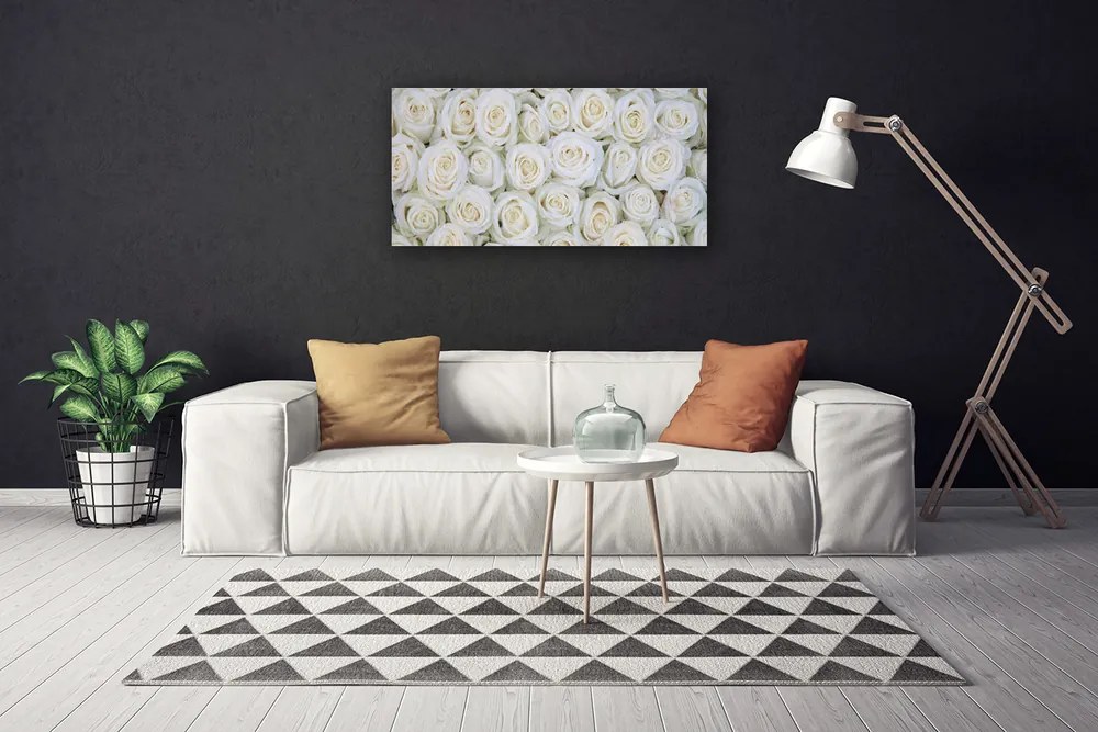 Quadro su tela Rose, fiori, piante 100x50 cm