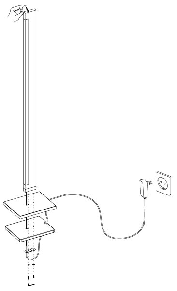 Eglo 99296 - Lampada da terra dimmerabile a LED CAMACHO LED/22W/230V