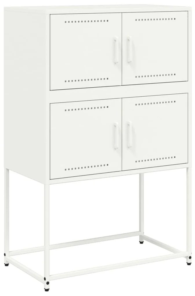 Credenza bianca 68,5x38,5x107 cm in acciaio