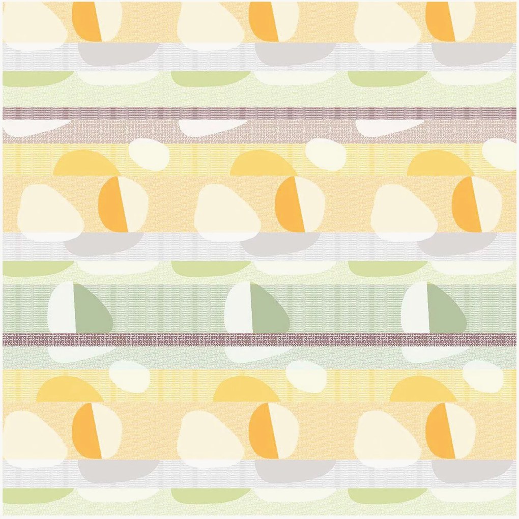 Tovaglia jacquard con rivestimento acrilico Mille Galets Terre Cuite