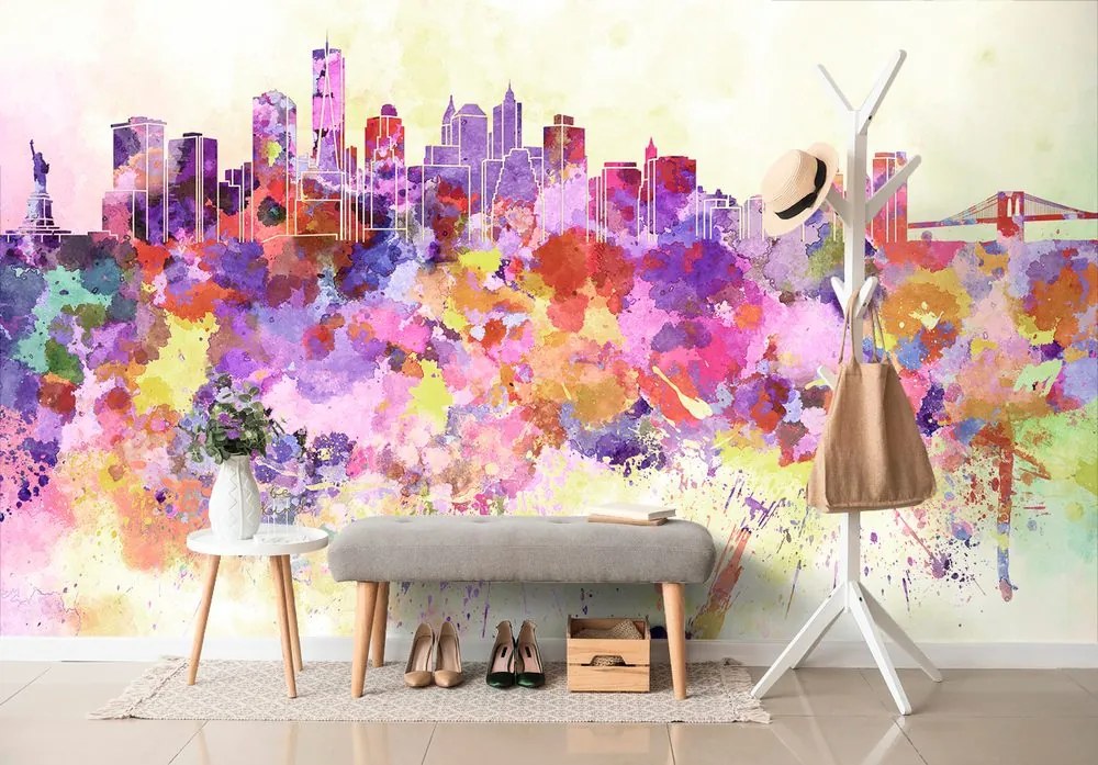 Carta da parati – New York in stile acquerello