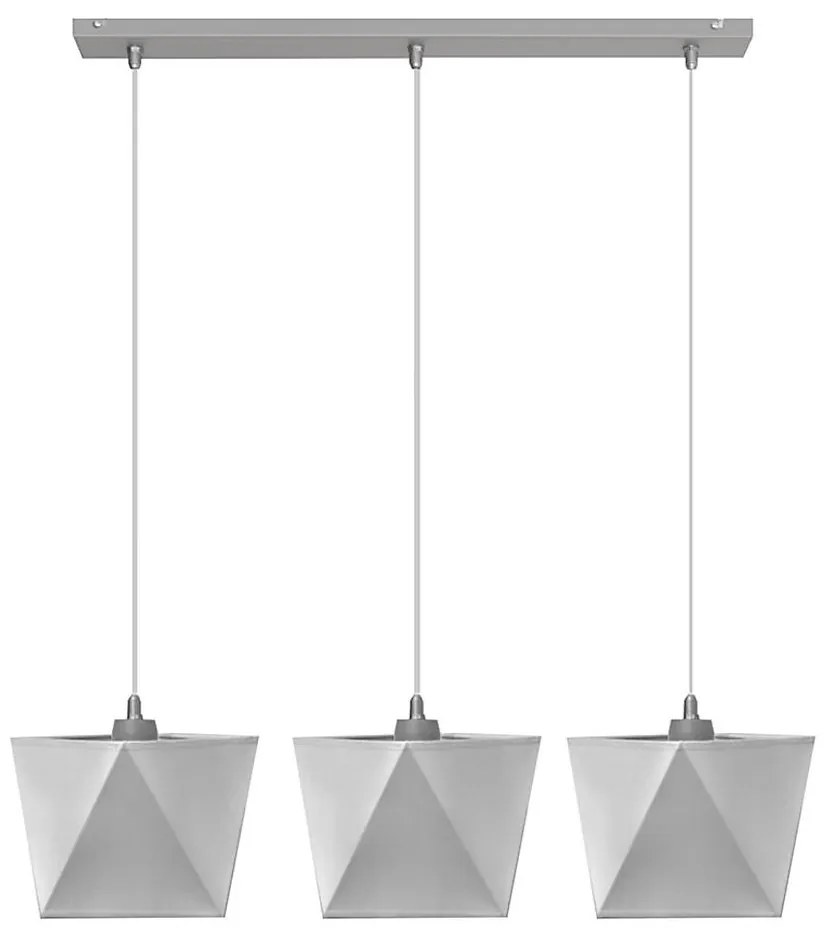 Lampadario ADAMANT 3xE27/15W/230V grigio
