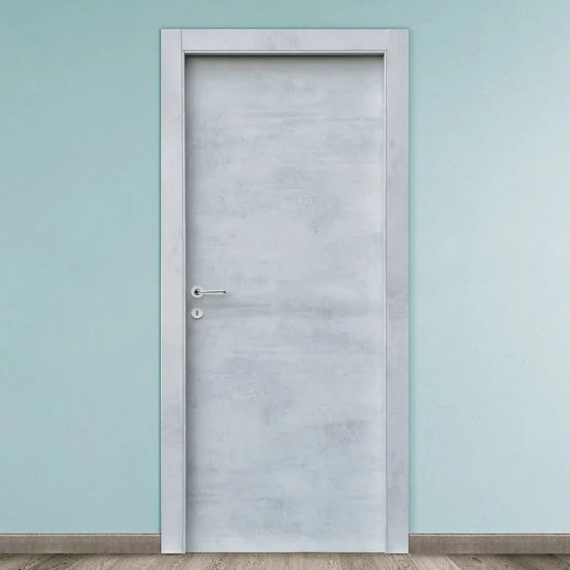 Porta battente Cemento cemento grigio L 90 x H 210 cm reversibile