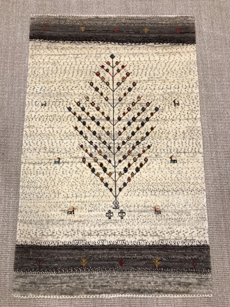 Loribaft Tappeto 80x130 Beige (Iran) Annodato A Mano