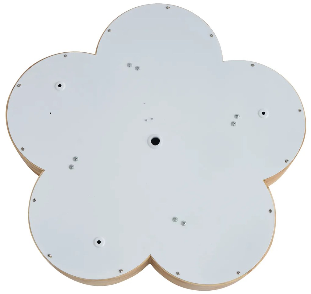 Plafoniera per bambini in legno con bianco - Lucille