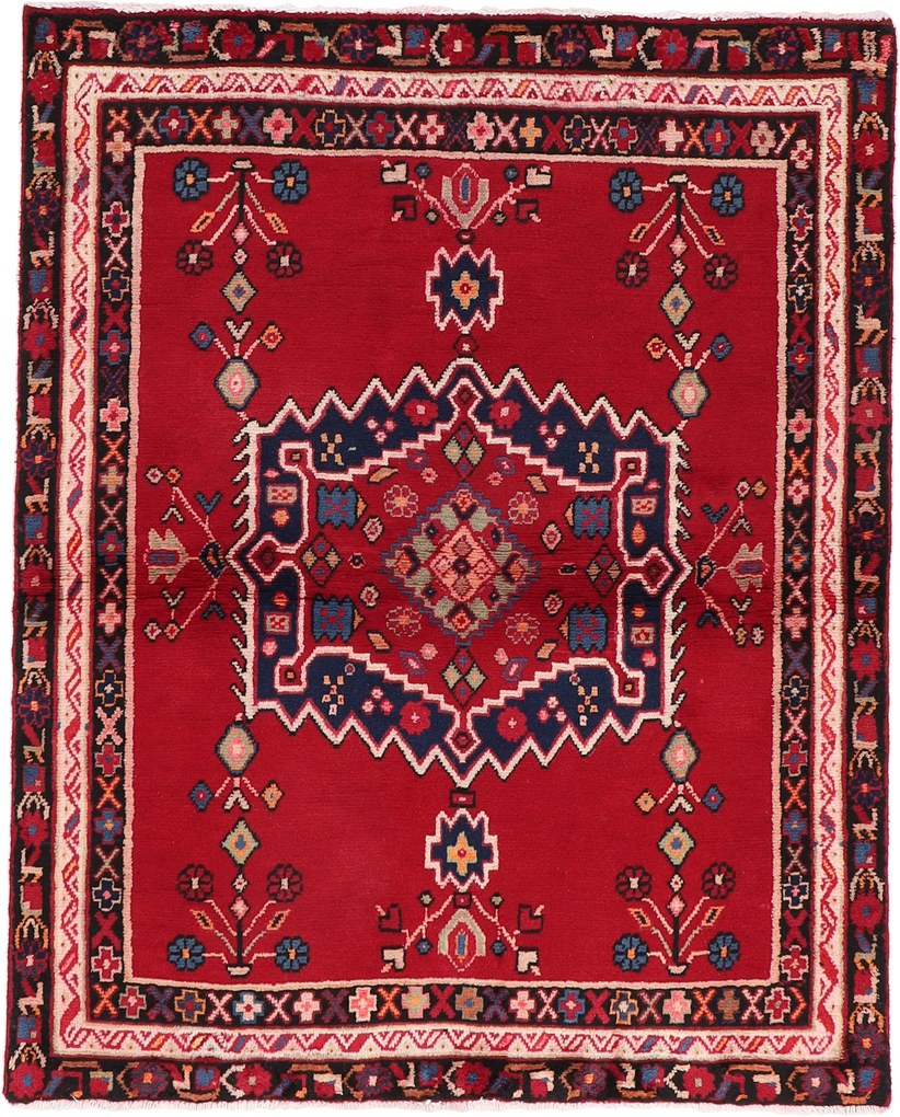 Afshar Tappeto 150x120 (Iran) Annodato A Mano