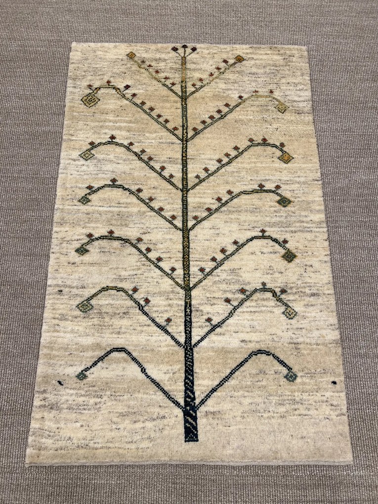 Gabbeh Tappeto 100x150 Beige (Iran) Annodato A Mano