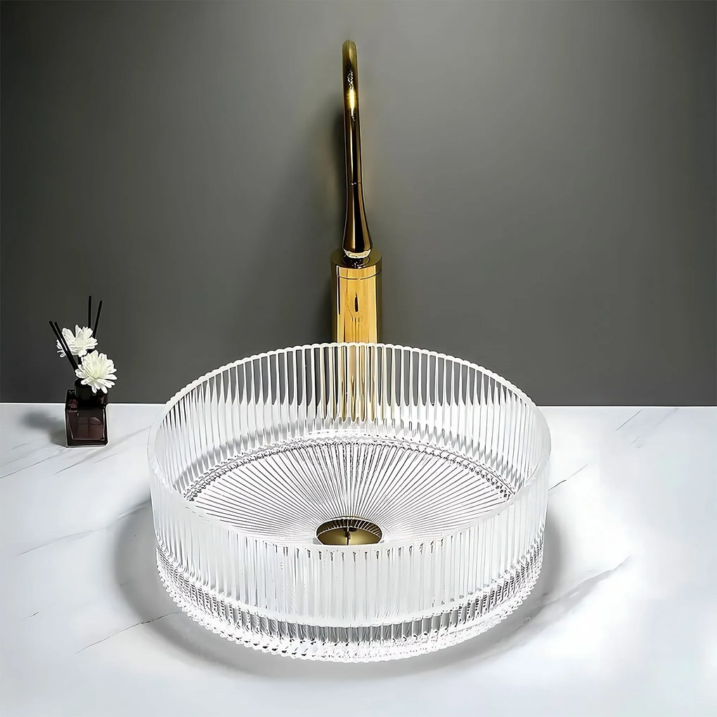 Lavabo da appoggio Rea Ingrid 35 Transparent