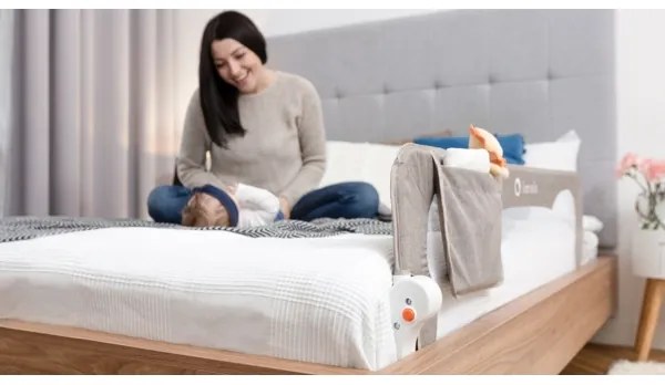 Lionelo - Barriera di sicurezza per letto EVA grigia