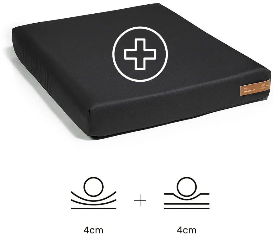 Materasso ortopedico nero per cani 110x90 cm Ori XXL - Rexproduct