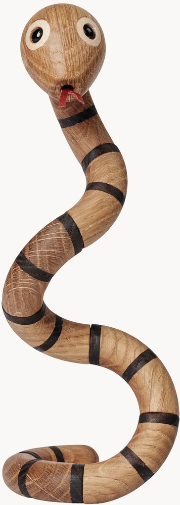 Oggetto decorativo in legno di frassino fatto a mano The Snake
