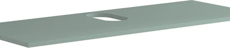 Top per lavabo appoggio Niwa L 120 x H 1.8 x P 46 cm laccato opaco verde timo truciolare