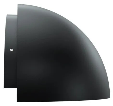 Applique Curva Monodirezionale con base E27, IP54 Nera - Serie BRINA Base E27
