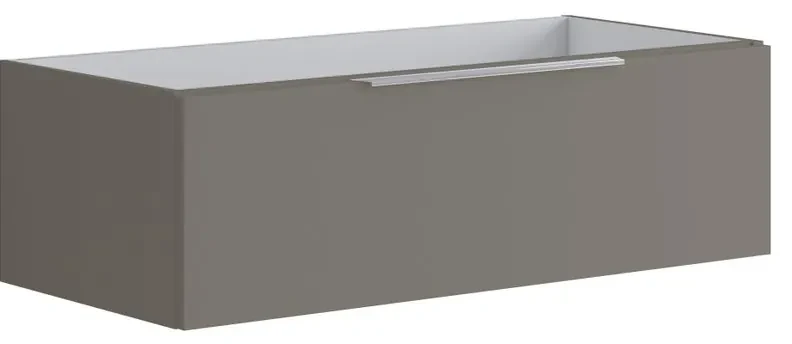 Armadietto bagno a terra Brera 1 cassetto P 45.5 x L 99.5 x H 30 cm laccato opaco grigio londra