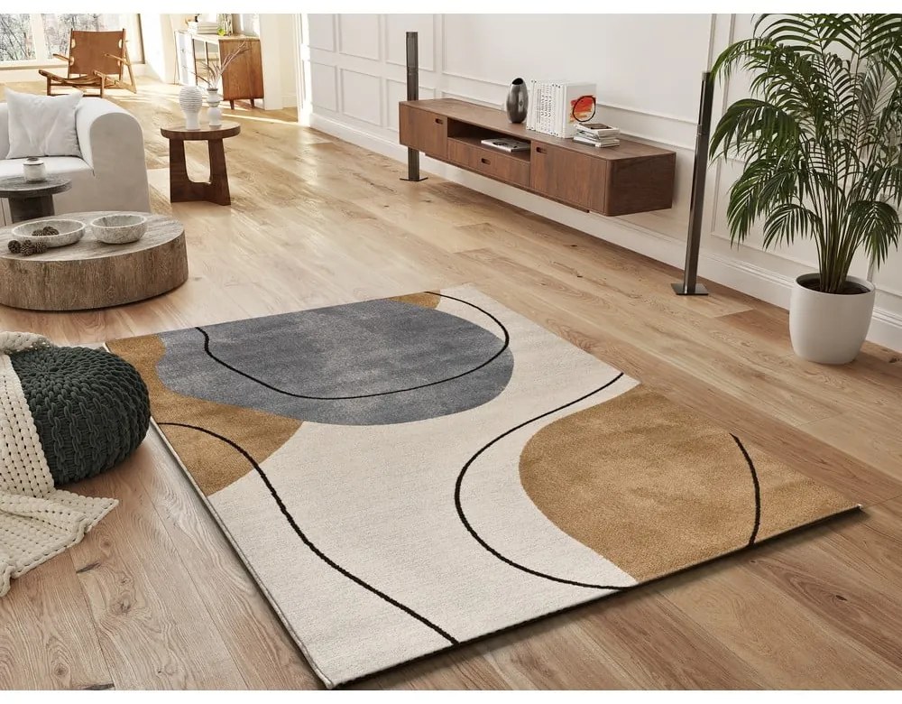 Tappeto arancione e crema 80x150 cm New York - Universal