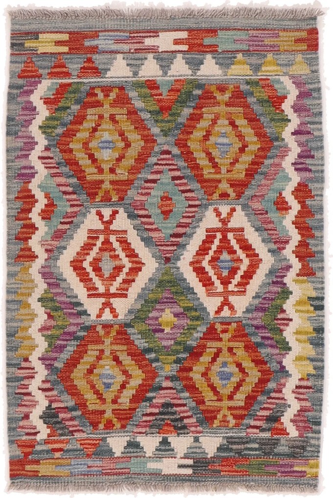 Kilim Tappeto 90 x 60 (Afghanistan) Tessuto A Mano