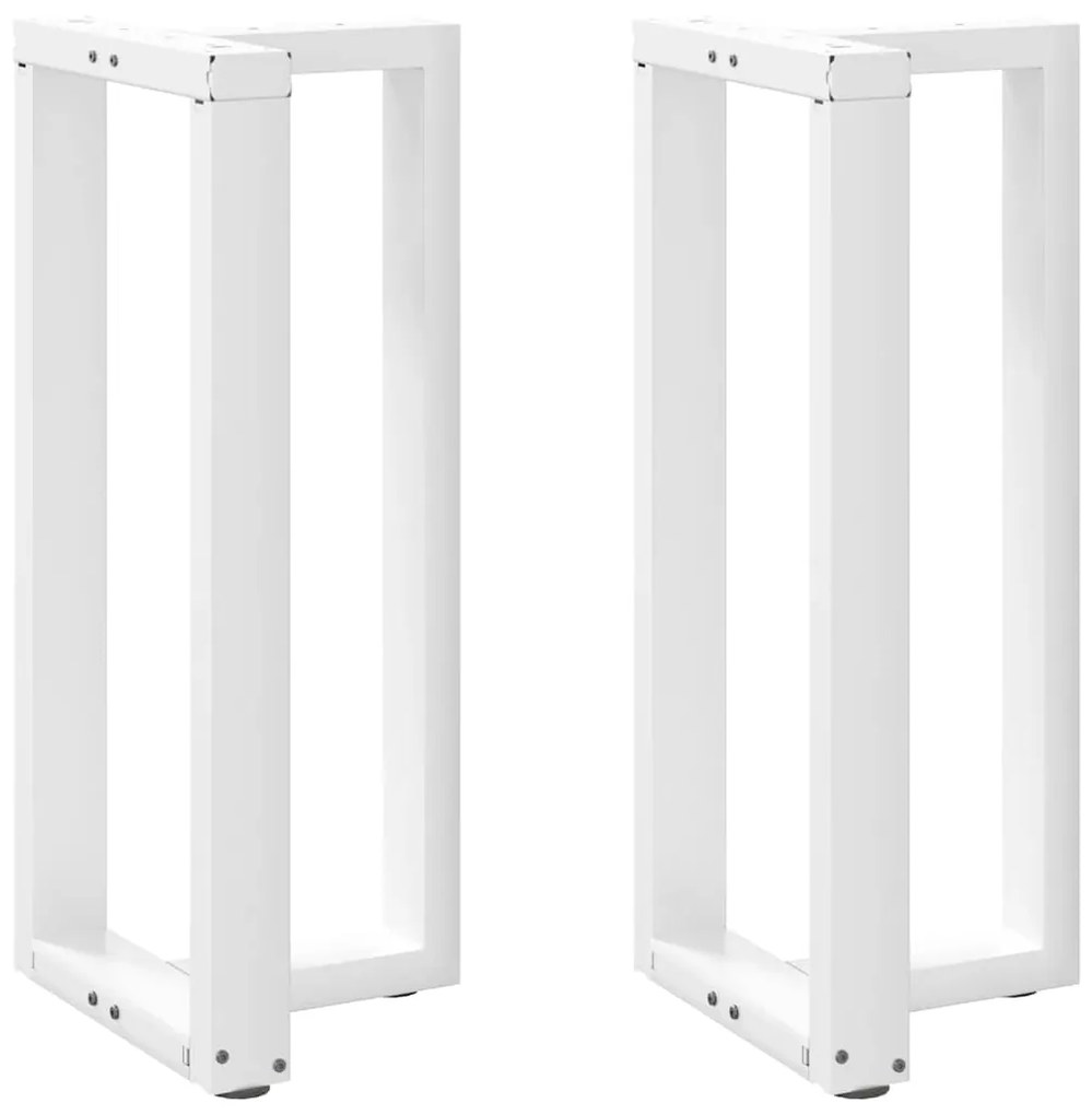 Gambe Tavolo Bar A Forma T 2 Pz Bianco 50x35x(90-91) Cm Acciaio /