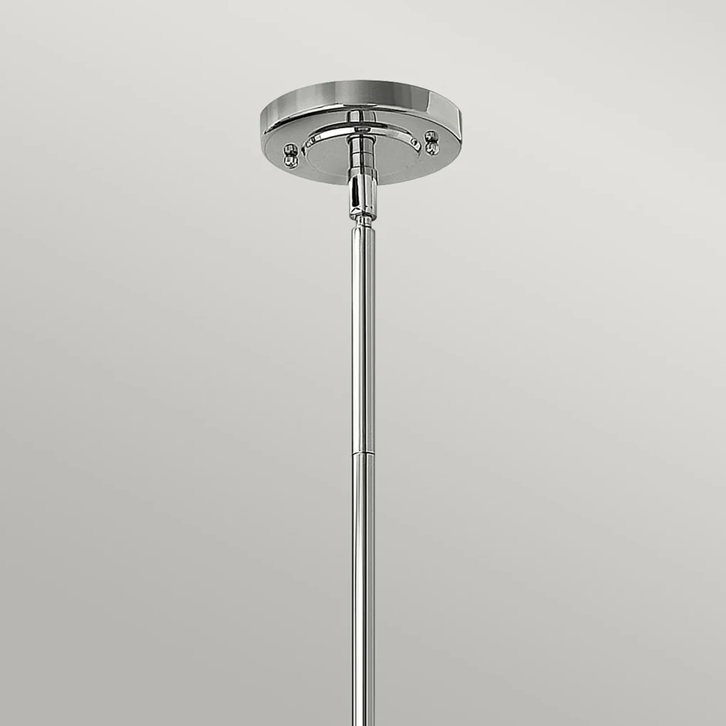 Sospensione Contemporanea Amelia Metallo Cromo Vetro 1 Luce E27