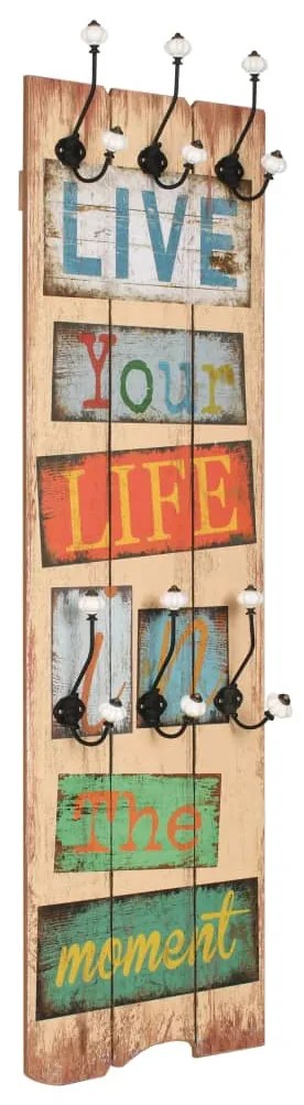 Appendiabiti Da Parete Con 6 Ganci Lıve Lıfe 120x40 Cm /