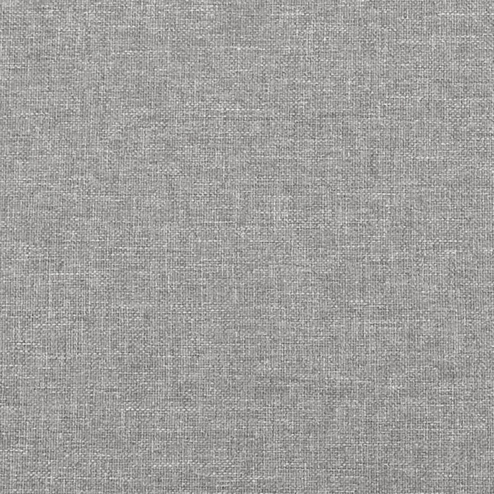 Giroletto a Molle con Materasso Grigio Chiaro 200x200cm Tessuto