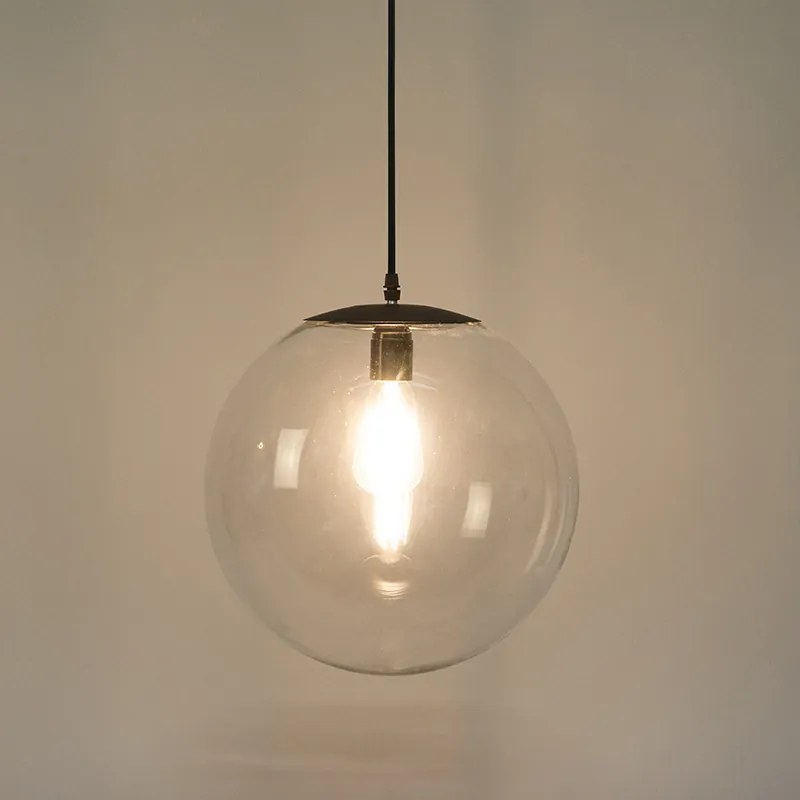 Lampada a sospensione Smart Trasparente 35 cm con lampadina WiFi A60 - Pallon