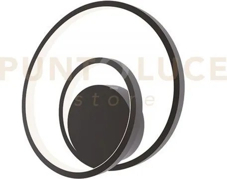 Applique a parete led lieve nera 20w 2720lm cct 3000k 4000k 6500k 3...