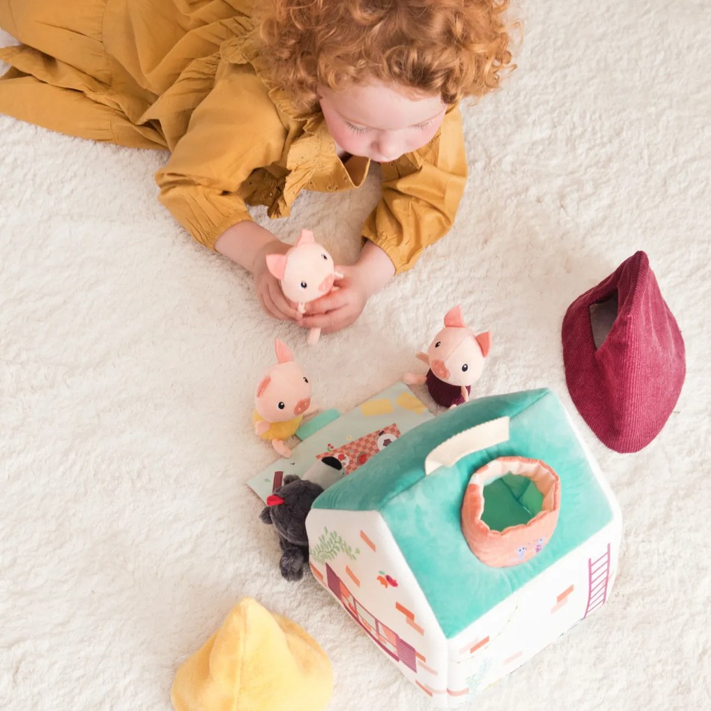 Lilliputiens - Le case del lupo e i 3 porcellini in tessuto