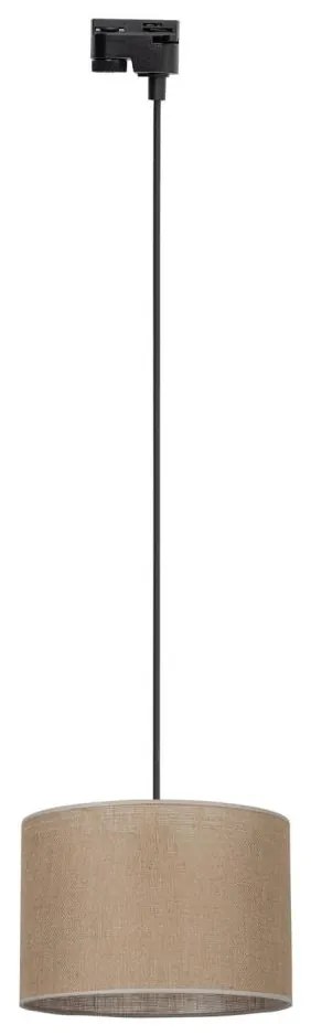 Lampadario su filo per sistema a binario TRACER 1xE27/15W/230V diametro 30 cm nero/marrone