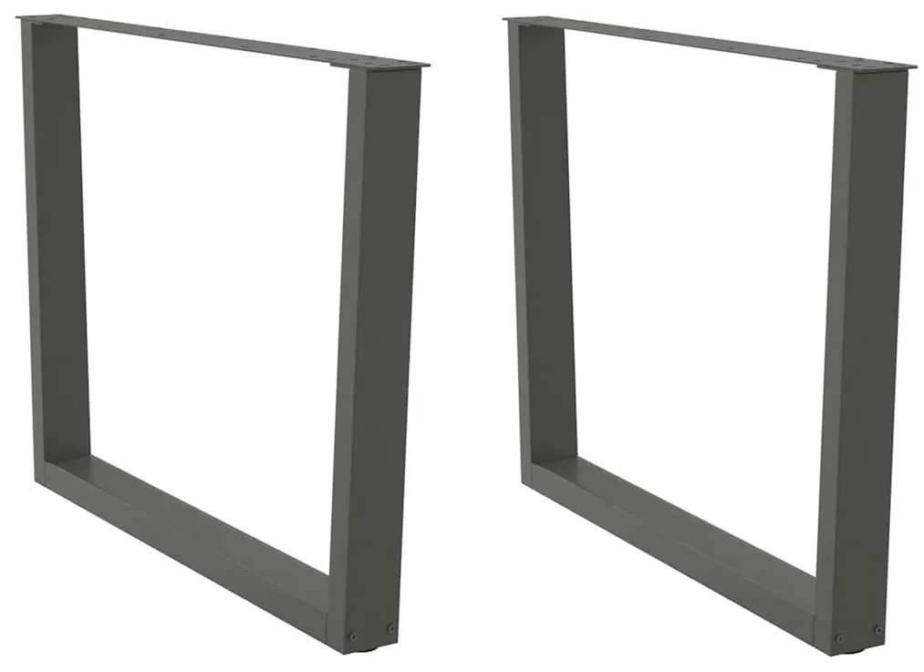 Gambe Tavolo Pranzo A V 2 Pz Antracite 100x(72-73,3)cm Acciaio /