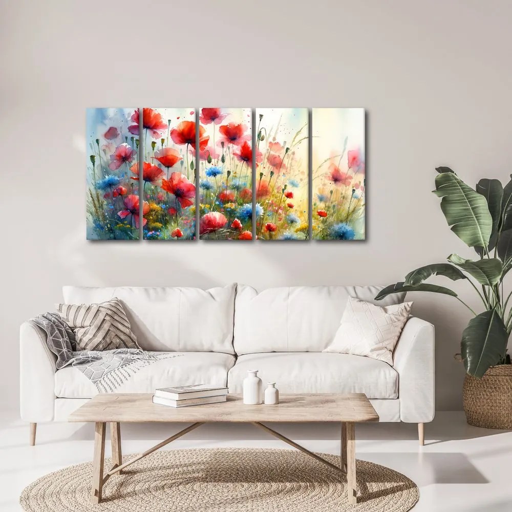 Quadro su tela – Prato estivo in fiore