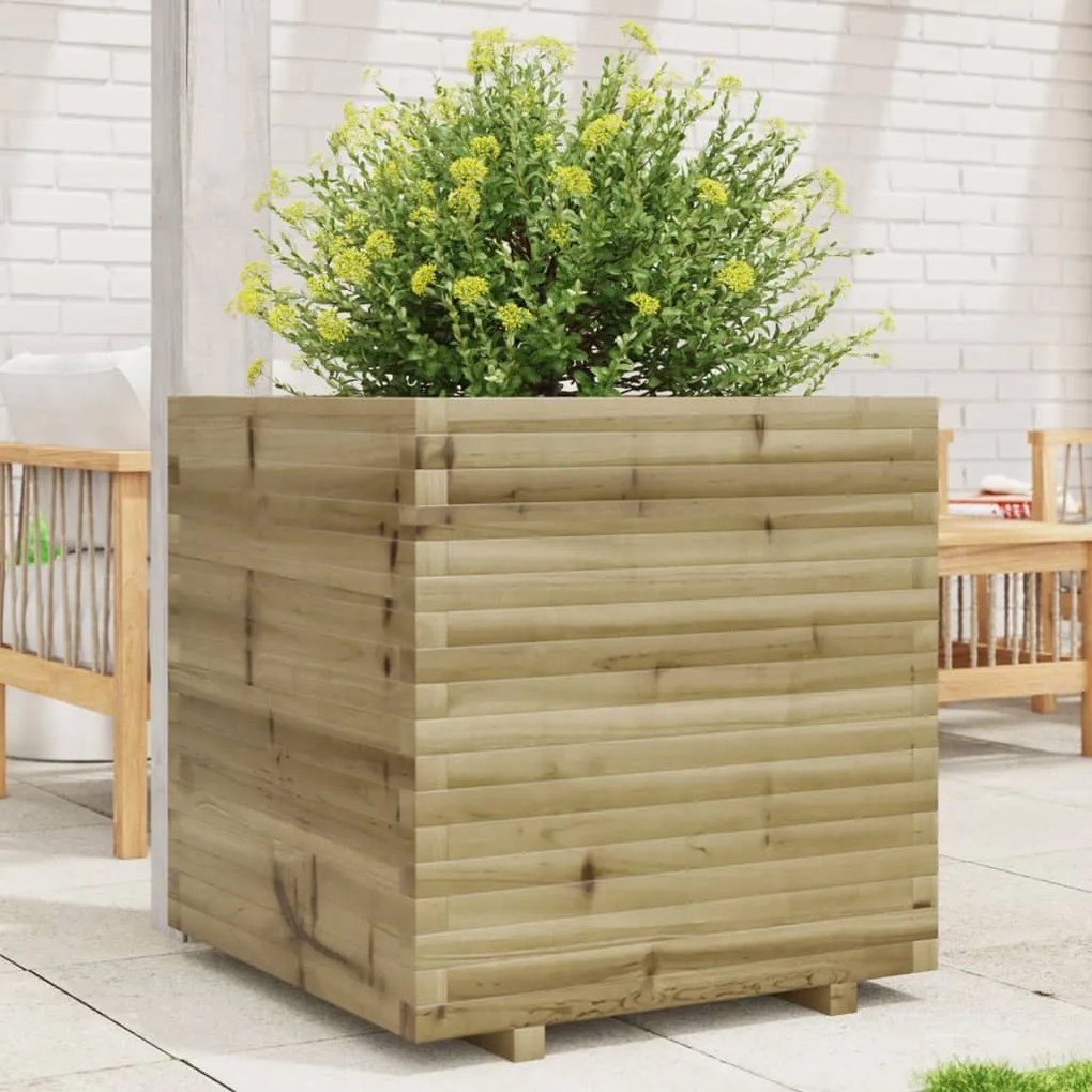 Fioriera Da Giardino 70x70x72 Cm İn Legno Di Pino Impregnato /