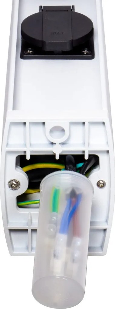 Paletto da Giardino Rettangolare Doppia Presa Corrente 40cm G9 - Bianco