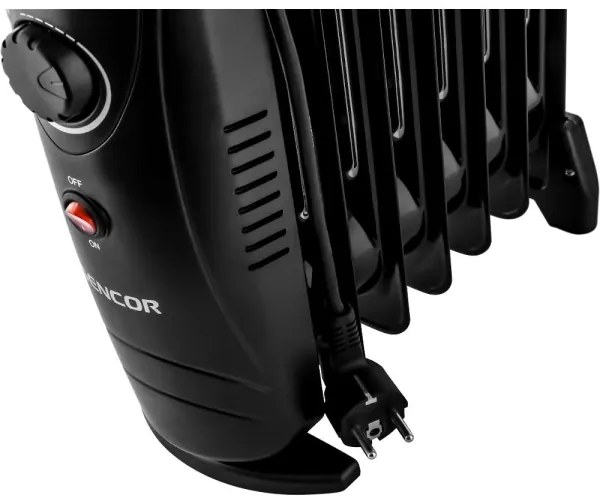 Sencor - Radiatore ad olio a 7 elementi 700W/230V nero