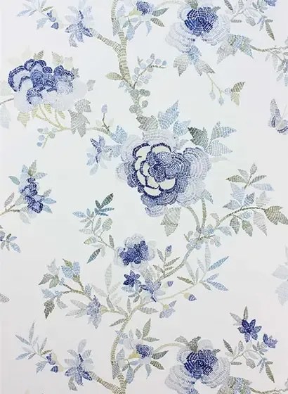Tapete Perdana von Osborne & Little - Blue/ Ivory