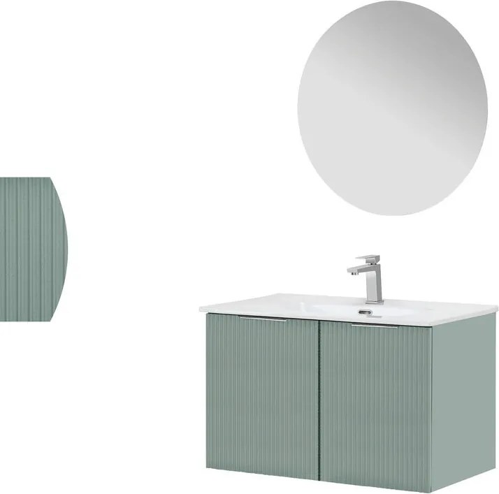 Mobile bagno Burano L 80 x H 51 x P 46 cm verde