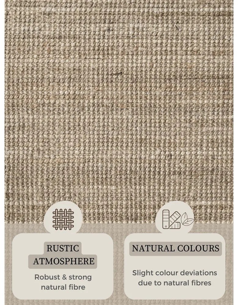 Tappeto rotondo grigio tortora in iuta ø 160 cm Bouclé Jaipur – Hanse Home