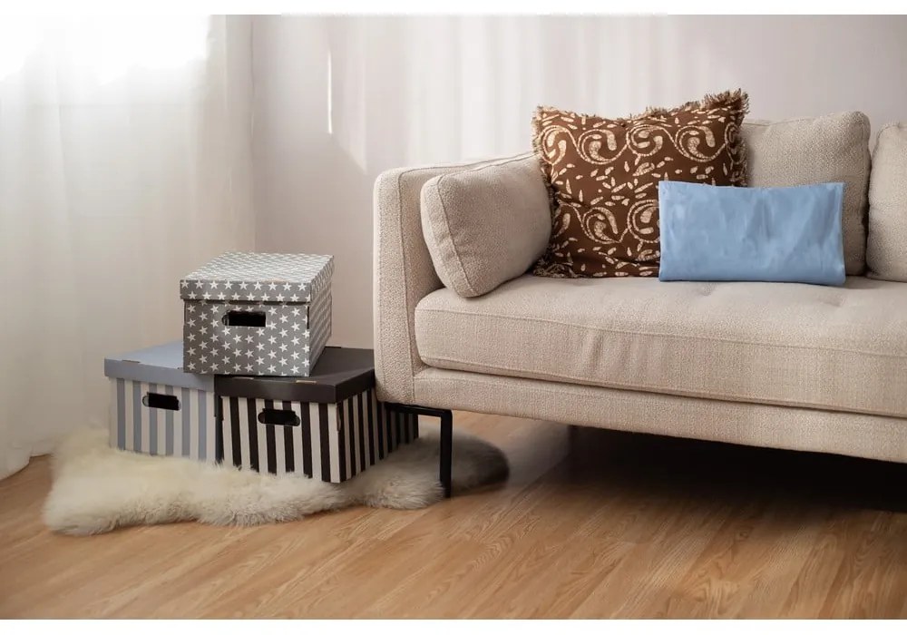 Scatole di cartone con coperchio in set da 2 pezzi Stripes - Compactor