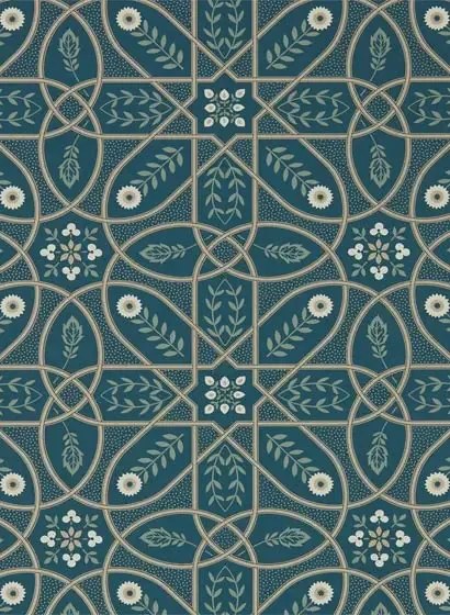 Morris & Co Carta da parati Brophy Trellis - Deep Teal