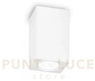 Look square lampada da soffitto in gesso bianco 1 luce attacco gu10...
